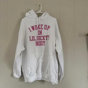 Chris Brown x Lil Dicky Freaky Friday white & purple hoodie unisex XL